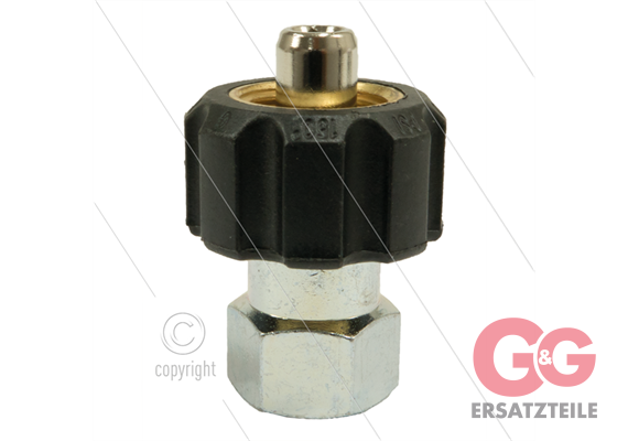 1/2" - Handverschraubung - Messing - 250 Bar - Ø11mm - max 150°C - 1/2" IG