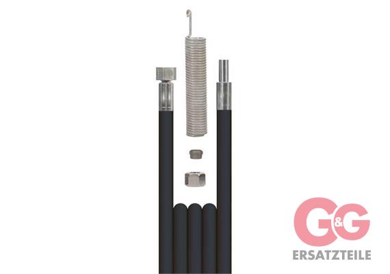 2SC DN08 400 bar 1,87M.DKOL12 Nippel VA  Fassung verz.incl.Feder
