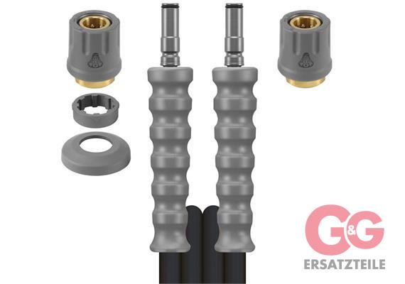 2SC DN08 400 bar 10 M. Kupplung ST-247 + GKS grau  gewickelte Oberfläche