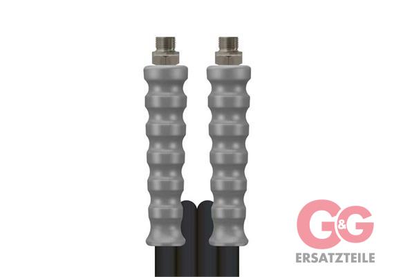 2SC DN10 400 bar 1,5 M. AGR 3/8 : AGR 3/8  gewickelte Decke. Armaturen kpl. aus Edelstahl
