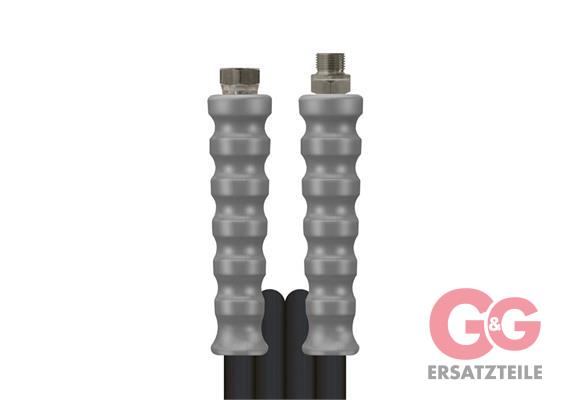 2SC DN10 400 bar 20 M. DKR 3/8" : AGR 3/8"  gewickelte Decke. Armaturen kpl. aus Edelstahl