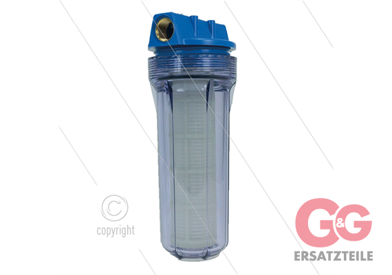 3/4" 3/4" Filtergehäuse mit Filtereinsätze - Filtertasse transparent - 9" Einsatz Kunststo