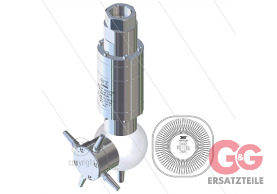 A300R - selbstdrehender Tankreiniger - Edelstahl 303 - 30 bi