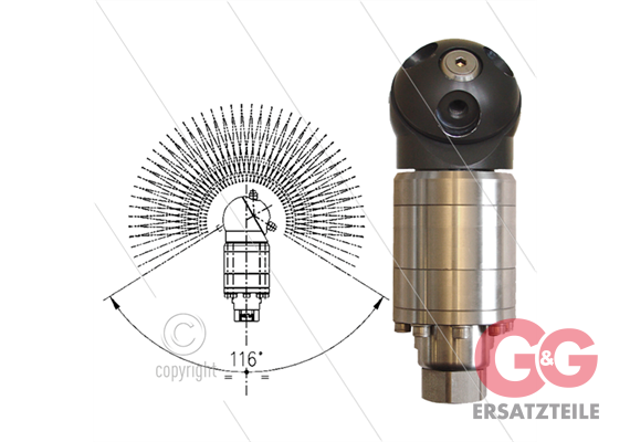 A42-R2 - selbstdrehender Tankreiniger - 40 bis 140 Bar - 20 bis 25 l/min - Ohne Düsen