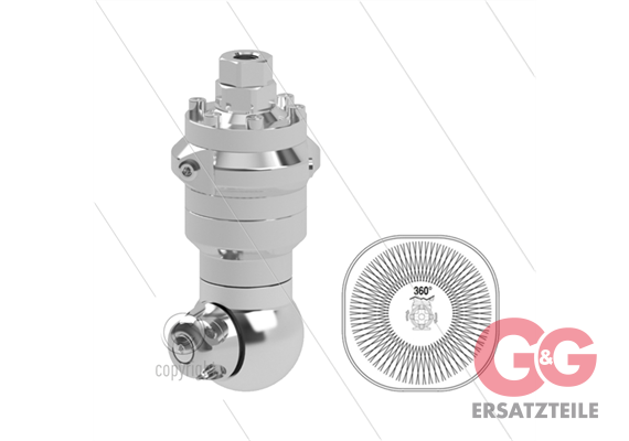 A50R-360°- selbstdrehender Tankreiniger - Edelstahl 303 - 30 bis 140 Bar - 40 bis 50 l/min