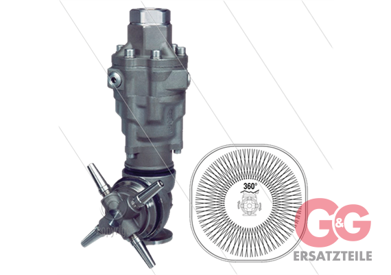A80R2 - selbstdrehender Tankreiniger - Edelstahl 303 - 30 bis 140 Bar - 30 bis 40 l/min