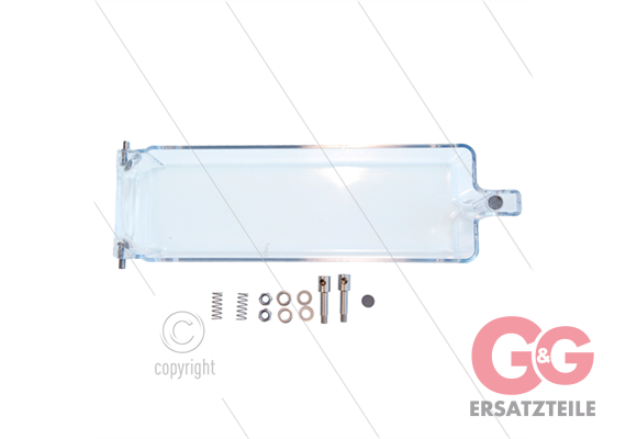 Abdeckkappe Münzeinwurf mit Magnet und gefederter Fixierung - LxBxH: 240x74x28mm