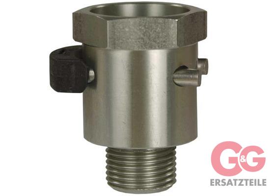 Adapter 3/8"AG : 11 mm innen Edelstahl mit Clip