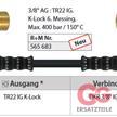 Adapter K-Lock-6 3/8"AG : TR22IG Messing | Bild 2