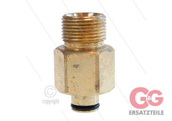 Adapter K-Lock-6 - Messing - M22x1,5 AG x TR22 IG