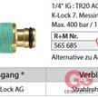 Adapter K-Lock TR20 AG : 1/4"IG Messing | Bild 2
