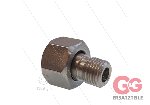 Adapter M18x1,5 IG x 1/4" AG - Edelstahl - 2-Teilig