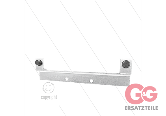 Anschlag mit Gummipuffer - rostfrei poliert - für Wandausleg