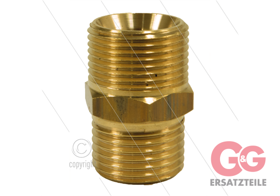 AR1 - M22x1,5 - Gegennippel - Messing - 250 Bar - Ø14mm - max 160°C - 1/2" IG