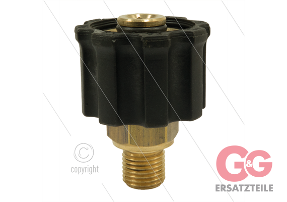 AR1 - M22x1,5 - Handverschraubung - Messing - 250 Bar - Ø14mm - max 160°C - 1/4" AG