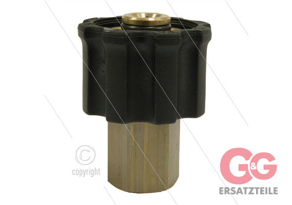 AR1 - M22x1,5 - Handverschraubung - Messing - 250 Bar - Ø14mm - max 160°C - 1/4" IG