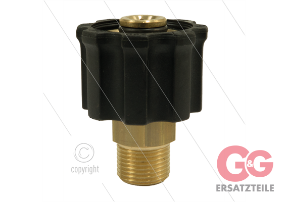 AR1 - M22x1,5 - Handverschraubung - Messing - 250 Bar - Ø14mm - max 160°C - 3/8" AG