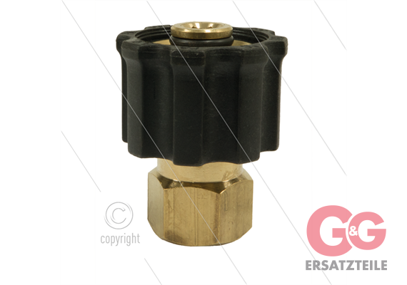 AR1 - M22x1,5 - Handverschraubung - Messing - 250 Bar - Ø14mm - max 160°C - 3/8" IG