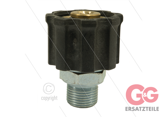 AR1 - M22x1,5 - Handverschraubung - Messing - 250 Bar - Ø15mm - max 160°C - 3/8" AG