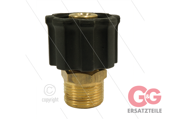 AR1 - M22x1,5 - Handverschraubung - Messing - 250 Bar - Ø15mm - max 160°C - M22x1,5 AG