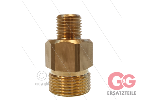 AR3 - M22x1,5 - Gegennippel - Messing - 250 Bar - Ø14mm - mit Innensechskant für Kränzle