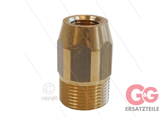 AR3 - M22x1,5 - Gegennippel - Messing - 250 Bar - Ø14mm - mit Innensechskant für Kränzle