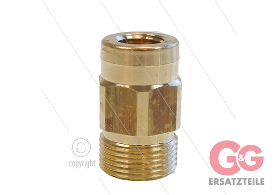 AR4 - M22x1,5 - Gegennippel - Messing - 250 Bar - Ø14mm - mit Innensechskant für Kränzle