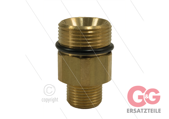 AR8 - M24x1,5 - Gegennippel - Messing - 350 Bar - Ø14mm - max 160°C - 3/8" AG