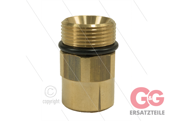 AR8 - M24x1,5 - Gegennippel - Messing - 350 Bar - Ø14mm - max 160°C - 3/8" IG
