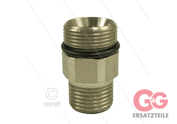 AR9 - M24x1.5 - Gegennippel - 600 Bar - Edelstahl - Ø15mm - max 160°C - 1/2" AG
