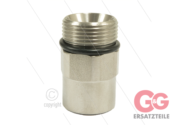 AR9 - M24x1.5 - Gegennippel - 600 Bar - Edelstahl - Ø15mm - max 160°C - 3/8" IG