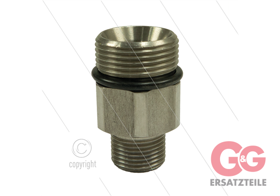 AR9 - M24x1.5 - Gegennippel - 600 Bar - Edelstahl - Ø15mm -