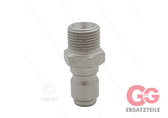 ARS250 - Nippel - Stahl - 250 Bar - Ø14,9mm - max 90°C - 3/8" AG