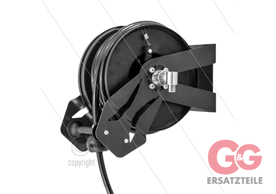Automatik Schlauchaufroller Hybrid - Nylon / Stahl pulverbeschichtet schwarz - 15m - max