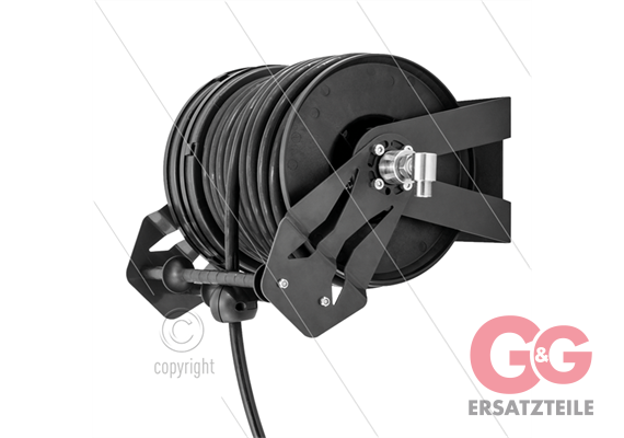 Automatik Schlauchaufroller Hybrid - Nylon / Stahl pulverbeschichtet schwarz - 30m - max