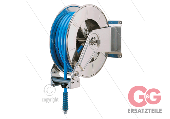 Automatischer Schlauchaufroller - Schlaucheinlauffenster einstellbar - VA - 35m - 400 Bar