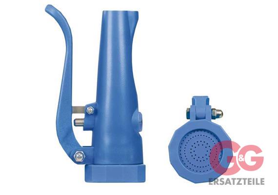 Brausekopf 1/2"IG blau Max. 8 bar / 60°C  Ergonomische geformte Brause.