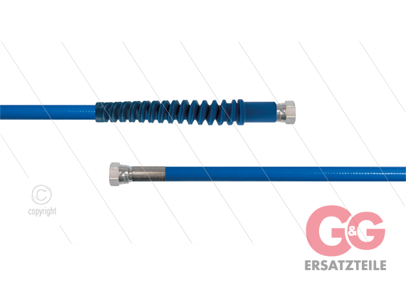 Carwash Titan-Slide Schlauch blau DN06 - 4,0m - 2x 1/4" DKR - 1x SKS - 300 Bar