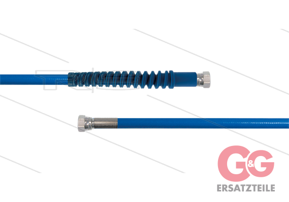 Carwash Titan-Slide Schlauch blau DN06 - 5,0m - 2x 1/4" DKR - 1x SKS - 300 Bar