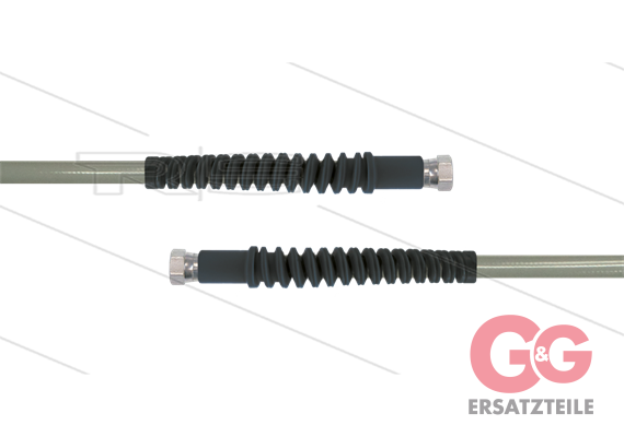 Carwash Titan-Slide Schlauch grau DN06 - 4,3m - 2 x 1/4" DKR - 2x SKS schwarz - 300 Bar