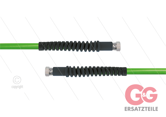 Carwash Titan-Slide Schlauch grün DN06 - 3,5m - 2 x 1/4" DKR - 2x SKS schwarz - 300 Bar