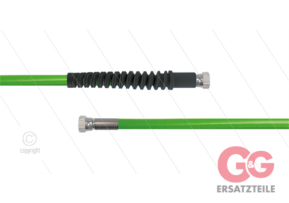 Carwash Titan-Slide Schlauch grün DN06 - 5,0m - 2 x 1/4" DKR - 1x SKS schwarz - 300 Bar