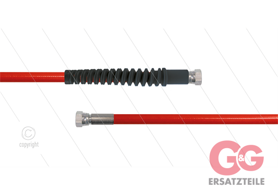 Carwash Titan-Slide Schlauch rot DN06 - 3,5m - 2x 1/4" DKR - 1x SKS schwarz - 300 Bar