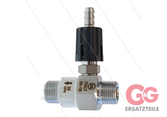 Chemieinjektor - Edelstahl - Einstellbar - Ø1.8mm (090) - 350 Bar - 30 l/min - max 90°C -