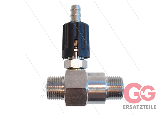 Chemieinjektor - Edelstahl - Einstellbar - Ø2.1mm (120) - 350 Bar - 30 l/min - max 90°C -