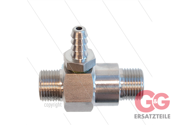 Chemieinjektor - Edelstahl - Ø2.1mm (120) - 350 Bar - 30 l/min - max 90°C - 2 x 3/8" AG