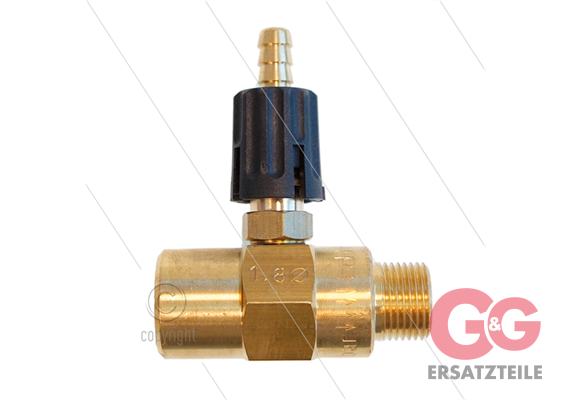 Chemieinjektor - Messing - Einstellbar - Ø1.8mm (090) - 280 Bar - 30 l/min - max 90°C - 3/