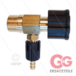 Chemieinjektor - Messing - Einstellbar - Ø2.1mm (120) - 220 Bar - 30 l/min - max 90°C - M2 | Bild 2