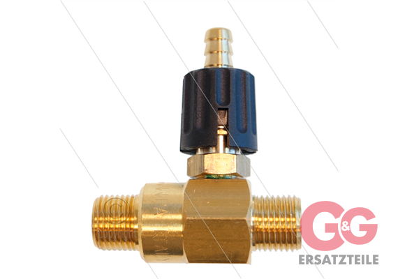 Chemieinjektor - Messing - Einstellbar - Ø2.1mm (120) - 280 Bar - 30 l/min - max 90°C - 2