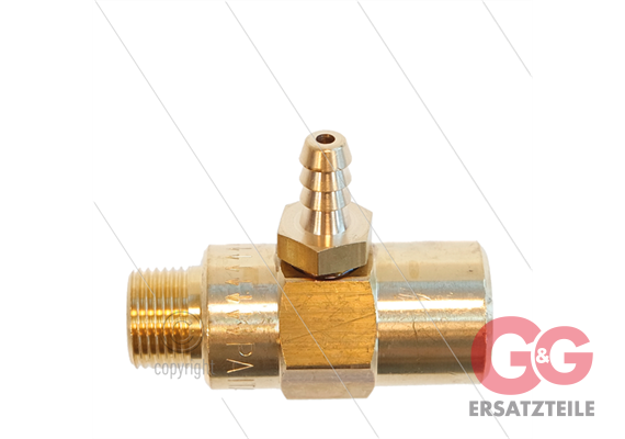 Chemieinjektor - Messing - Ø1.8mm (090) - 280 Bar - 30 l/min - max 90°C - 3/8" IG x 3/8" A